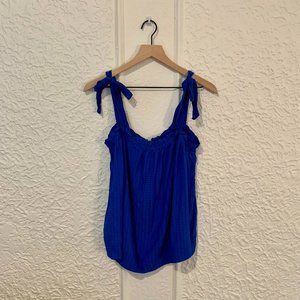 H&M Flowy Tank Top | Blue | Size L